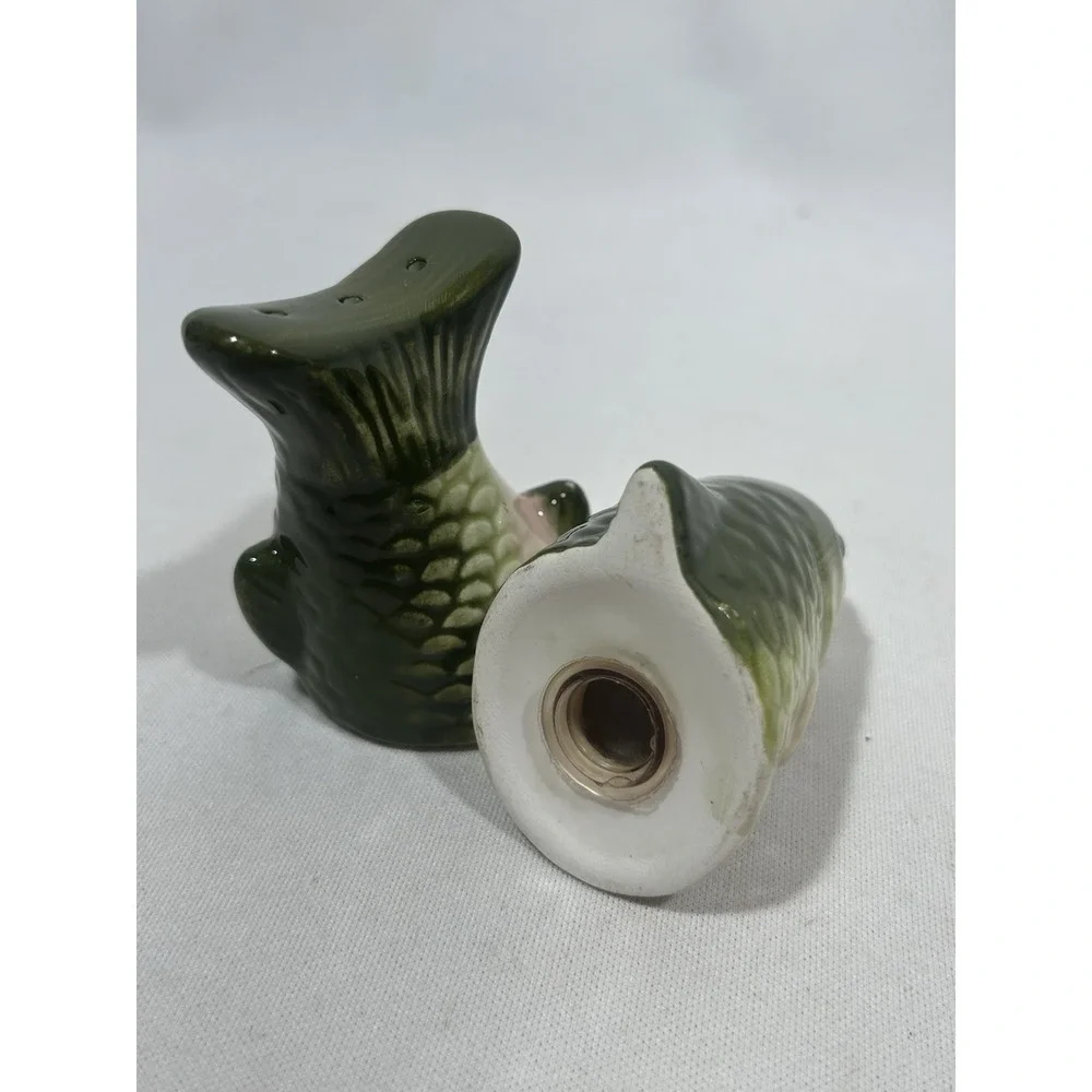 Largemouth Bass Salt Pepper Shakers Fish Cabin Lodge Rustic Cottagecore